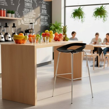 SILLA PARA BAR TRIBECA CAJERO NEGRO OFIDEAS - 4