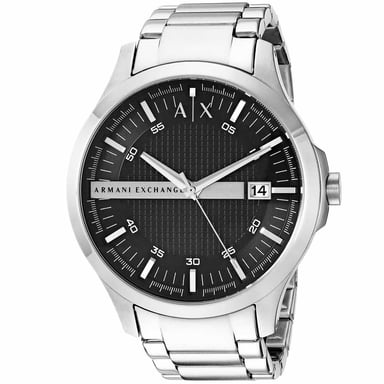 RELOJ ARMANI EXCHANGE HOMBRE ANÁLOGO AX2103 HAMPTON PLATEADO NEGRO - 1