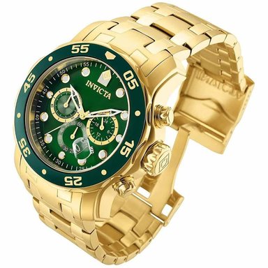 RELOJ INVICTA HOMBRE IN0075 PRO DIVER 75 CRONÓMETRO DORADO VERDE - 2
