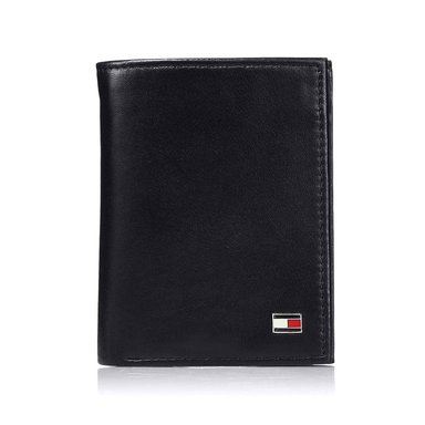 BILLETERA TOMMY HILFIGER PARA HOMBRE DE CUERO 3 CUERPOS 31TL11X018 - NEGRO - 1