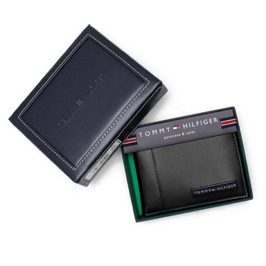 BILLETERA TOMMY HILFIGER PARA HOMBRE DE CUERO CAMBRIDGE PASSCASE - NEGRO - 3