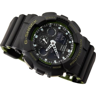 RELOJ CASIO G-SHOCK HOMBRE ANÁLOGO DIGITAL GA100L-1A ACUÁTICO NEGRO VERDE - 2