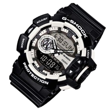 RELOJ CASIO G-SHOCK HOMBRE ANÁLOGO DIGITAL GA400-1A ACUÁTICO LUZ AUTOMÁTICA NEGRO BLANCO - 2