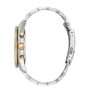 RELOJ BULOVA HOMBRE ANÁLOGO 98B230 MARINE STAR FECHA CRONOMETRO PLATEADO DORADO AZUL ACERO INOXIDABLE - 5