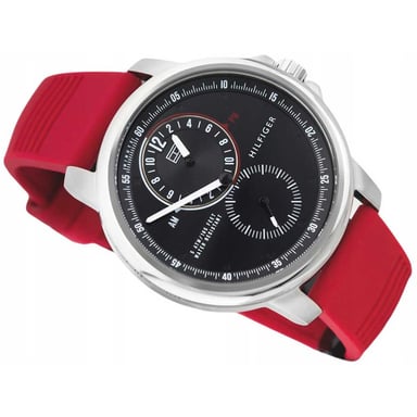 RELOJ TOMMY HILFIGER HOMBRE ANÁLOGO TH1791628 LOGAN 1791628 CORREA ROJO SILICONA - 2
