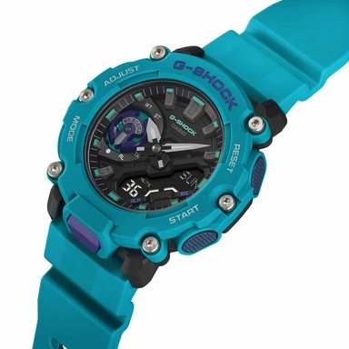 RELOJ CASIO G-SHOCK HOMBRE DIGITAL GA2200-2A CARBON CORE ANÁLOGO LUZ LED TURQUESA RESINA - 2