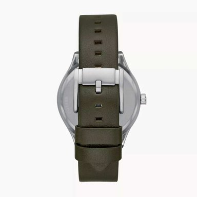 RELOJ FOSSIL HOMBRE ANÁLOGO BQ2488 WYLIE FECHA CORREA VERDE OSCURO ACERO INOXIDABLE CUERO - 3