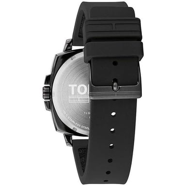 RELOJ TOMMY HILFIGER HOMBRE ANÁLOGO 1791864 JEANS GUNMETAL CORREA NEGRO ACERO INOXIDABLE SILICONA - 3
