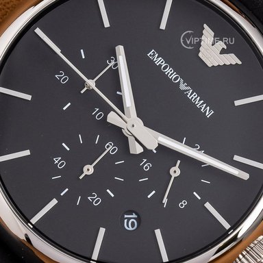 RELOJ EMPORIO ARMANI HOMBRE ANÁLOGO AR1733 LUIGI FECHA CRONOMETRO CORREA CUERO Y DIAL NEGRO - 5
