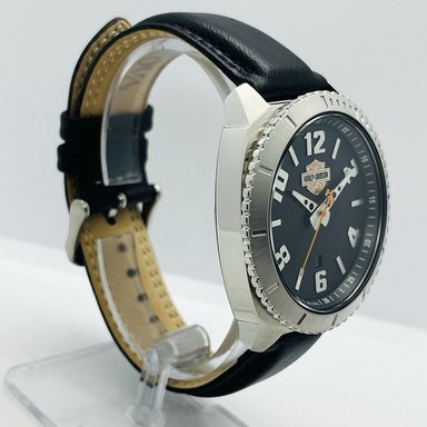 RELOJ BULOVA HARLEY DAVIDSON 76B181 EDICION LIMITADA ACERO INOXIDABLE CORREA DE CUERO NEGRO - 2