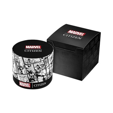 RELOJ CITIZEN ECO DRIVE MARVEL HULK AW1431-24W SOLAR FECHA ACERO INOXIDABLE CORREA DE CUERO NEGRO - 6