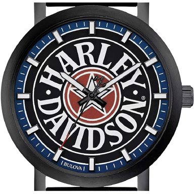 RELOJ BULOVA HARLEY DAVIDSON 78A120 EDICION LIMITADA ACERO INOXIDABLE NEGRO CORREA CUERO NEGRO - 2