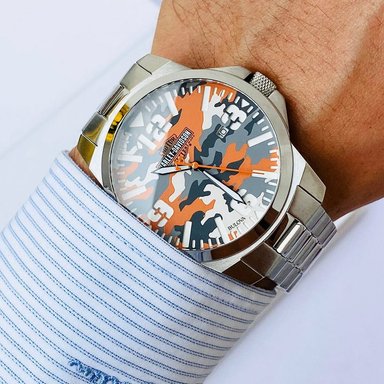 RELOJ BULOVA HARLEY DAVIDSON 76B190 EDICION LIMITADA ACERO INOXIDABLE DIAL CAMUFLADO - 4