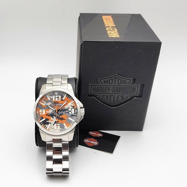 RELOJ BULOVA HARLEY DAVIDSON 76B190 EDICION LIMITADA ACERO INOXIDABLE DIAL CAMUFLADO - 6