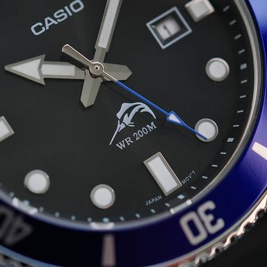 RELOJ HOMBRE ANÁLOGO CASIO DURO MARLIN MDV-106B-1A1V FECHA ACUÁTICO CORREA DE RESINA DIAL NEGRO - 3