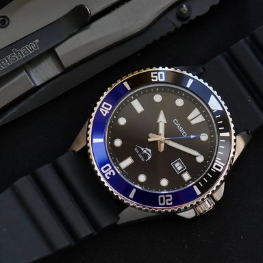RELOJ HOMBRE ANÁLOGO CASIO DURO MARLIN MDV-106B-1A1V FECHA ACUÁTICO CORREA DE RESINA DIAL NEGRO - 4