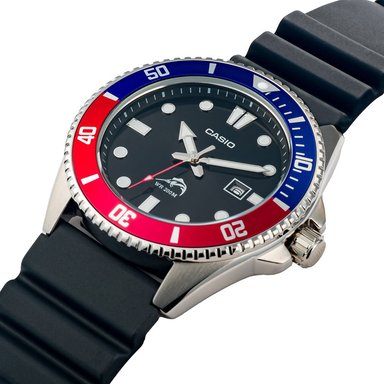 RELOJ HOMBRE ANÁLOGO CASIO DURO MARLIN MDV-106B-1A2V FECHA ACUÁTICO CORREA DE RESINA Y DIAL NEGRO - 2
