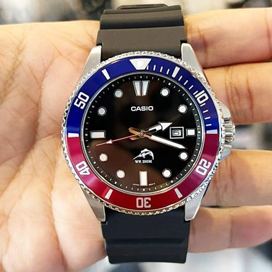 RELOJ HOMBRE ANÁLOGO CASIO DURO MARLIN MDV-106B-1A2V FECHA ACUÁTICO CORREA DE RESINA Y DIAL NEGRO - 5