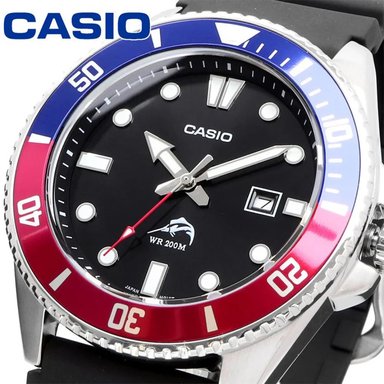 RELOJ HOMBRE ANÁLOGO CASIO DURO MARLIN MDV-106B-1A2V FECHA ACUÁTICO CORREA DE RESINA Y DIAL NEGRO - 6