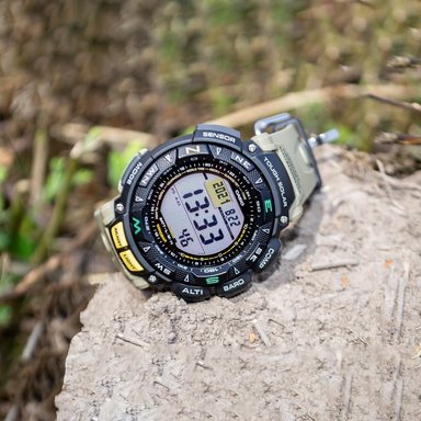 RELOJ CASIO PRO TREK SOLAR PRG-240-5 TRIPLE SENSOR HOMBRE DIGITAL BRÚJULA BARÓMETRO ALTÍMETRO TERMÓMETRO - 4