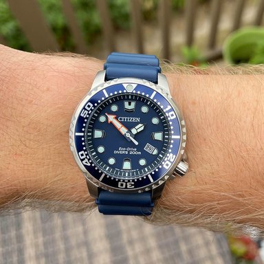 RELOJ HOMBRE ANÁLOGO CITIZEN PROMASTER ECO DRIVE BN0151-09L SOLAR FECHA ACERO INOXIDABLE CORREA DE RESINA AZUL - 4