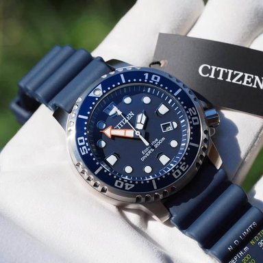 RELOJ HOMBRE ANÁLOGO CITIZEN PROMASTER ECO DRIVE BN0151-09L SOLAR FECHA ACERO INOXIDABLE CORREA DE RESINA AZUL - 5
