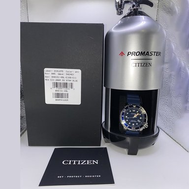 RELOJ HOMBRE ANÁLOGO CITIZEN PROMASTER ECO DRIVE BN0151-09L SOLAR FECHA ACERO INOXIDABLE CORREA DE RESINA AZUL - 7