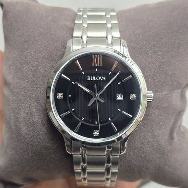 RELOJ BULOVA 96D141 HOMBRE ANÁLOGO FECHA ACERO INOXIDABLE DIAL NEGRO - 2