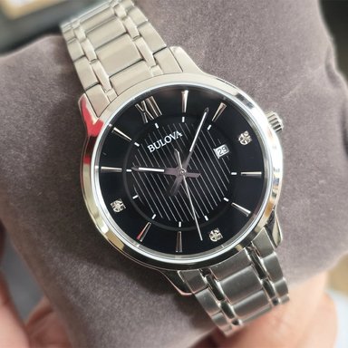 RELOJ BULOVA 96D141 HOMBRE ANÁLOGO FECHA ACERO INOXIDABLE DIAL NEGRO - 3