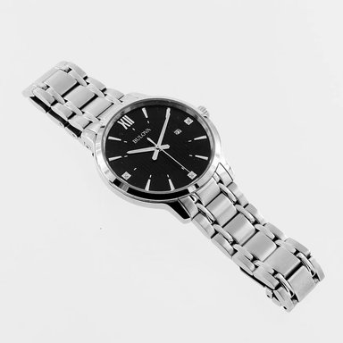 RELOJ BULOVA 96D141 HOMBRE ANÁLOGO FECHA ACERO INOXIDABLE DIAL NEGRO - 4