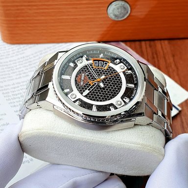 RELOJ HOMBRE ANÁLOGO BULOVA HARLEY DAVIDSON 76B180 EDICION LIMITADA FECHA ACERO INOXIDABLE - 6