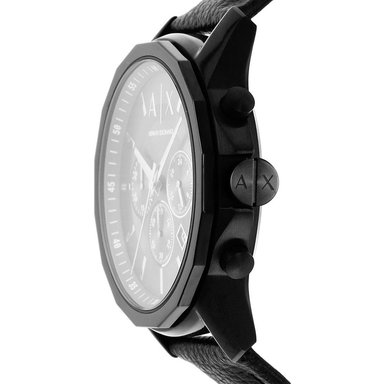 RELOJ HOMBRE ANÁLOGO ARMANI EXCHANGE OUTERBANKS AX1724 FECHA CRONÓMETRO CORREA CUERO NEGRO DIAL GRIS - 4