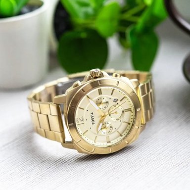 RELOJ HOMBRE ANÁLOGO FOSSIL PRIVATEER SPORT BQ2694 FECHA CRONÓMETRO ACERO INOXIDABLE DORADO - 2