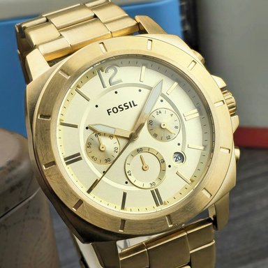 RELOJ HOMBRE ANÁLOGO FOSSIL PRIVATEER SPORT BQ2694 FECHA CRONÓMETRO ACERO INOXIDABLE DORADO - 3