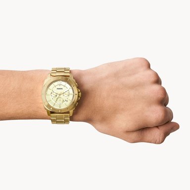 RELOJ HOMBRE ANÁLOGO FOSSIL PRIVATEER SPORT BQ2694 FECHA CRONÓMETRO ACERO INOXIDABLE DORADO - 4