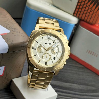 RELOJ HOMBRE ANÁLOGO FOSSIL PRIVATEER SPORT BQ2694 FECHA CRONÓMETRO ACERO INOXIDABLE DORADO - 5