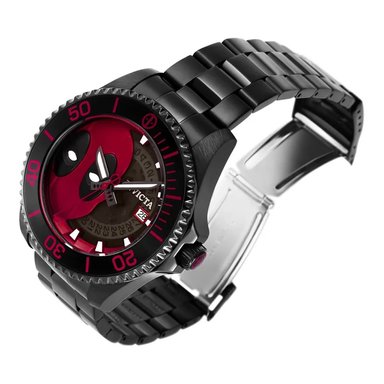 RELOJ INVICTA MARVEL DEADPOOL 27153 AUTOMÁTICO EDICION LIMITADA FECHA ACERO INOXIDABLE NEGRO ROJO - 3