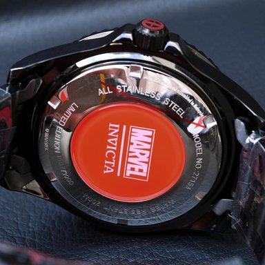 RELOJ INVICTA MARVEL DEADPOOL 27153 AUTOMÁTICO EDICION LIMITADA FECHA ACERO INOXIDABLE NEGRO ROJO - 6