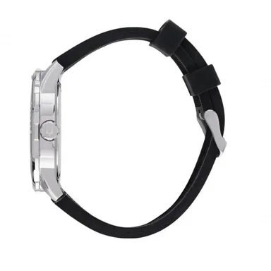 RELOJ BULOVA 98B348 FECHA ACERO INOXIDABLE CORREA DE SILICONA NEGRO - 7