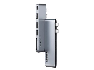 ADAPTADOR UGREEN MULTIFUNCIONAL HUB 6IN 2 USB/C CM380 GRIS - 3