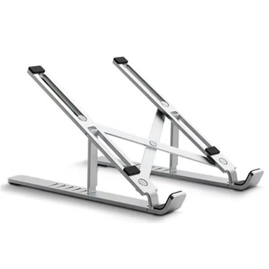 SOPORTE PLEGABLE DE ALUMINIO PREMIUM BASE LAPTOP TABLET S400 WIWU PLATA - 2
