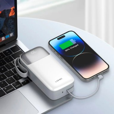 POWER BANK LDNIO PQ30 CARGA RÁPIDA 30000 MAH BLANCO - 2