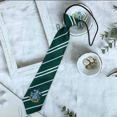 CORBATA SLYTHERIN NIÑOS ESCUDO BORDADO - CORBATA HARRY POTTER - 2