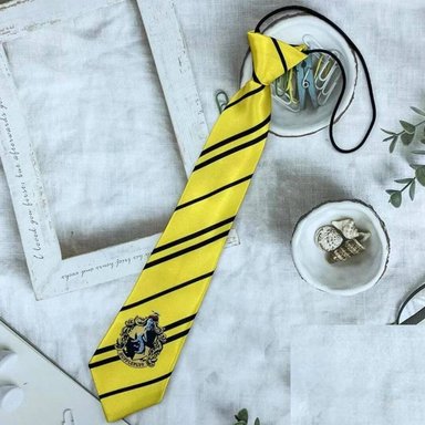 CORBATA HUFFLEPUFF NIÑOS ESCUDO BORDADO - CORBATA HARRY POTTER - 2