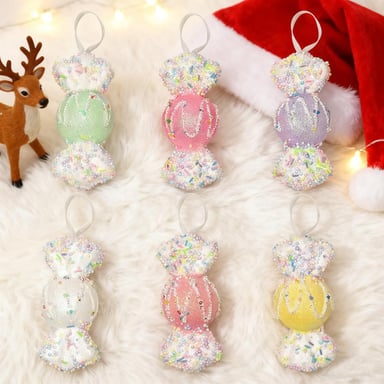 ADORNOS DE ÁRBOL DE NAVIDAD DECORACIONES NAVIDEÑAS REDONDO X 8 UND - 9