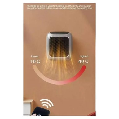 CALENTADOR DE PARED HEAT BOSS TURBO DE 800 W QUE AHORRA ESPACIO X 2 UND - 6