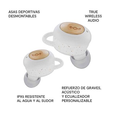AUDÍFONOS BLUETOOTH HOUSE OF MARLEY CHAMPION 2 CREAM - 3