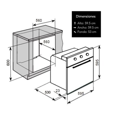 HORNO EMPOTRABLE ELÉCTRICO 65 LT HEE6512 IMACO - 7