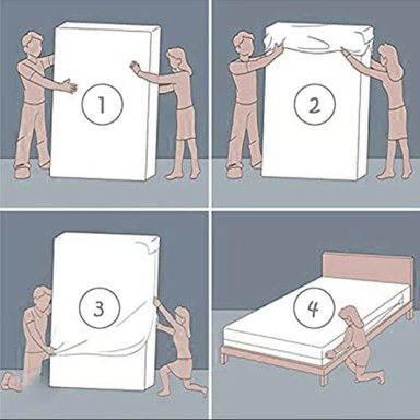 PROTECTOR DE COLCHON 2 PLAZAS IMPERMEABLE CON CIERRE - 5