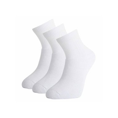 MEDIAS ALGODÓN UNISEX BLANCO TOBILLERAS NIÑO 12 PARES - 1